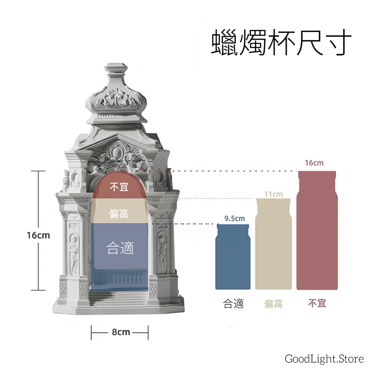 瑰麗聖堂雕塑融蠟燈